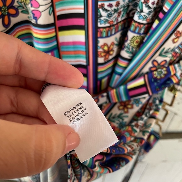 Nina Leonard Floral Print Dress size M - Picture 7 of 8